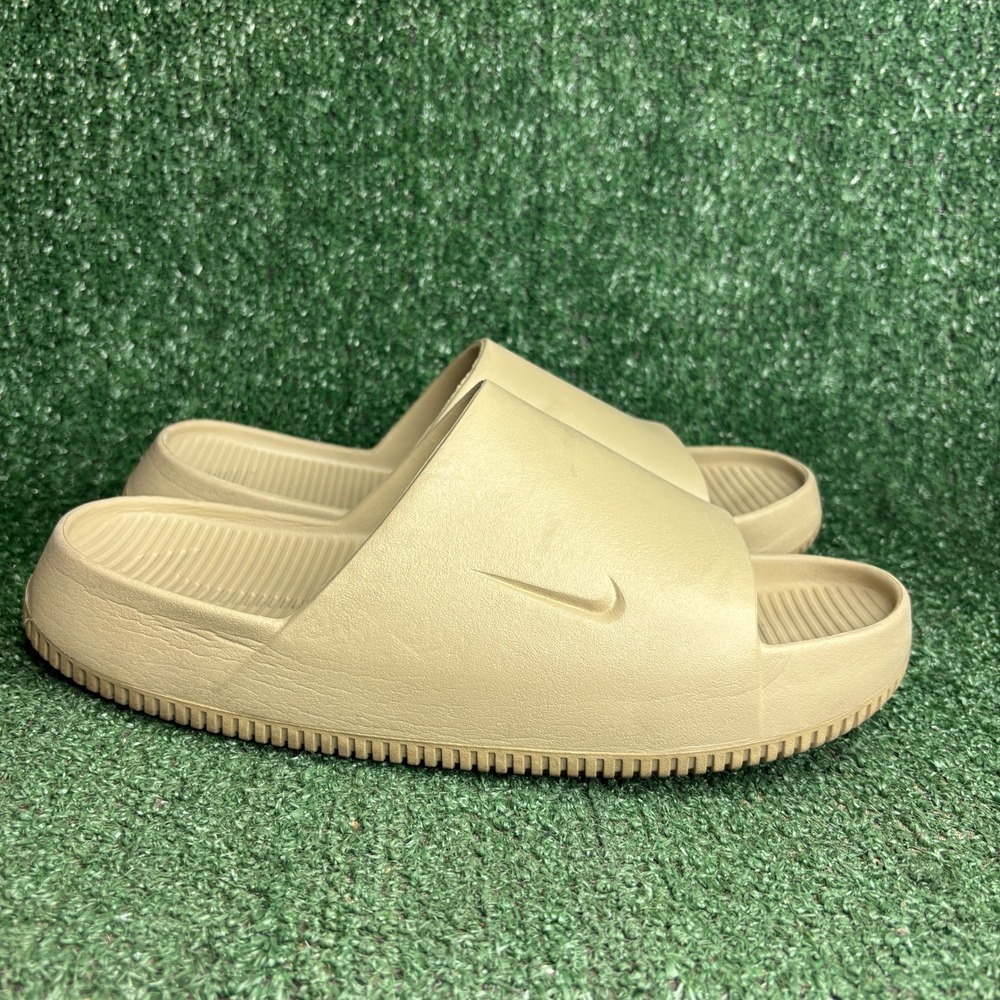 Nike Calm Foam Slides Slip On Lightweight Gorpcore Sandal‎ Sesame Tan Mens 12